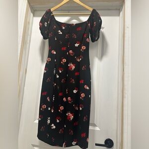 Floral Black Dress